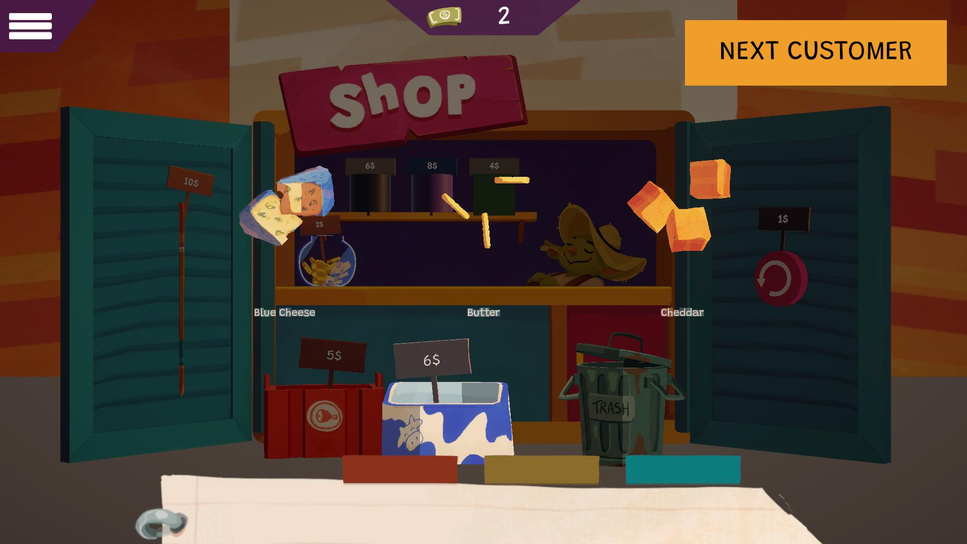 Skewered Up! — the between-round shop